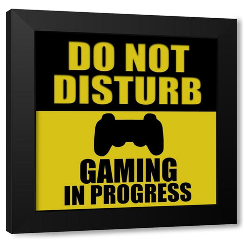 Do Not Disturb Black Modern Wood Framed Art Print by Bailey, Ann