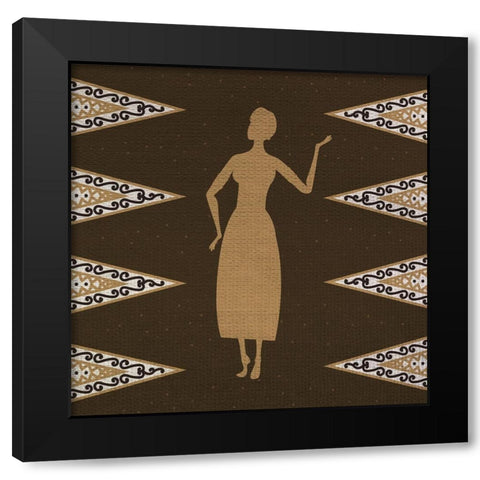 Woman 3 Black Modern Wood Framed Art Print by Bailey, Ann