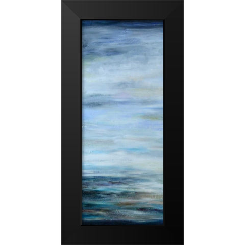 Narrow Waterscape 1 Black Modern Wood Framed Art Print by Bilotta, Barbara