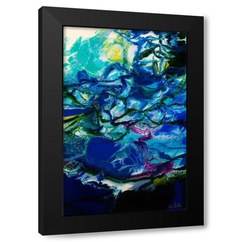 Moon Tide Black Modern Wood Framed Art Print with Double Matting by Bilotta, Barbara