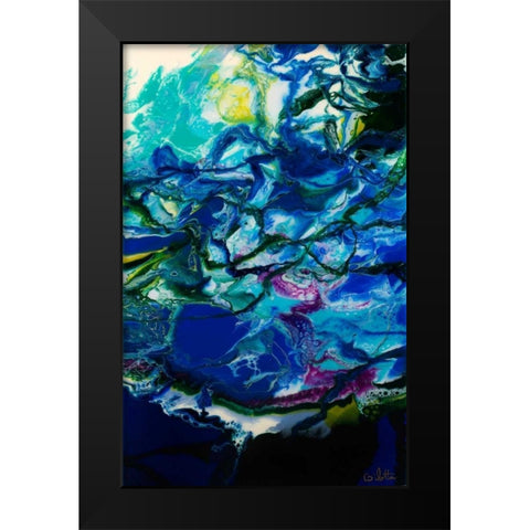 Moon Tide Black Modern Wood Framed Art Print by Bilotta, Barbara