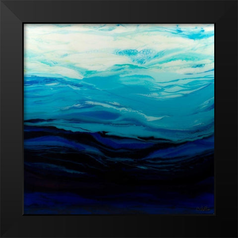 Mythical Sea Black Modern Wood Framed Art Print by Bilotta, Barbara