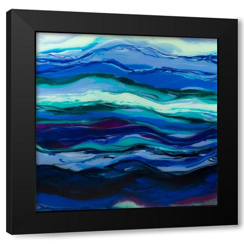 Twilight Rhythm Black Modern Wood Framed Art Print with Double Matting by Bilotta, Barbara