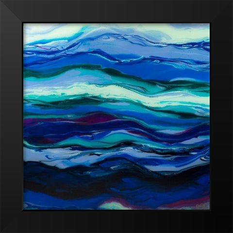 Twilight Rhythm Black Modern Wood Framed Art Print by Bilotta, Barbara