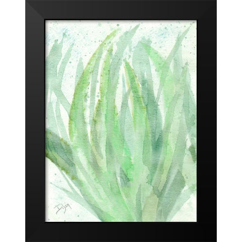 Into Green 1 Black Modern Wood Framed Art Print by Dyer, Beverly
