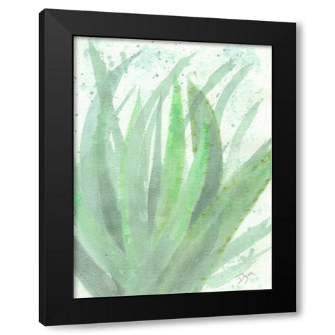 Into Green 2 Black Modern Wood Framed Art Print with Double Matting by Dyer, Beverly