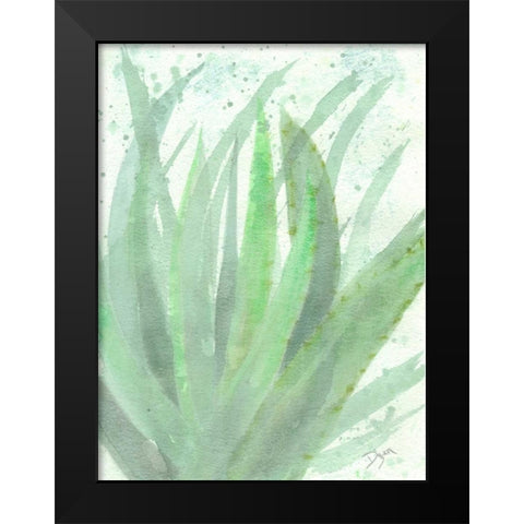 Into Green 2 Black Modern Wood Framed Art Print by Dyer, Beverly