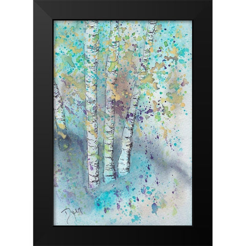 Blue Forrest Black Modern Wood Framed Art Print by Dyer, Beverly