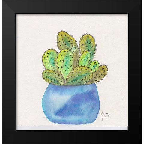 Cactus Pot I Black Modern Wood Framed Art Print by Dyer, Beverly