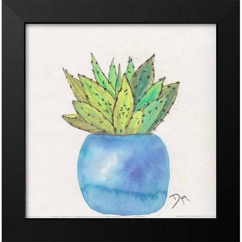 Cactus Pot II Black Modern Wood Framed Art Print by Dyer, Beverly