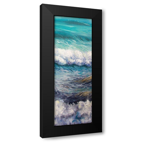 Ocean Rolls 3 Black Modern Wood Framed Art Print with Double Matting by Boho Hue Studio