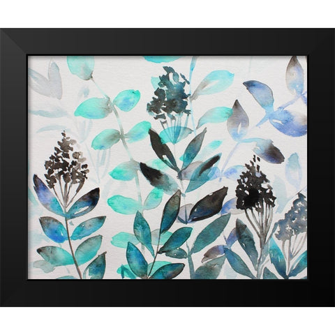 Shrub Life 2 Black Modern Wood Framed Art Print by Boho Hue Studio