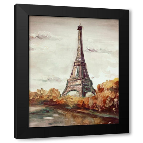 Paris 2 Black Modern Wood Framed Art Print by Boho Hue Studio