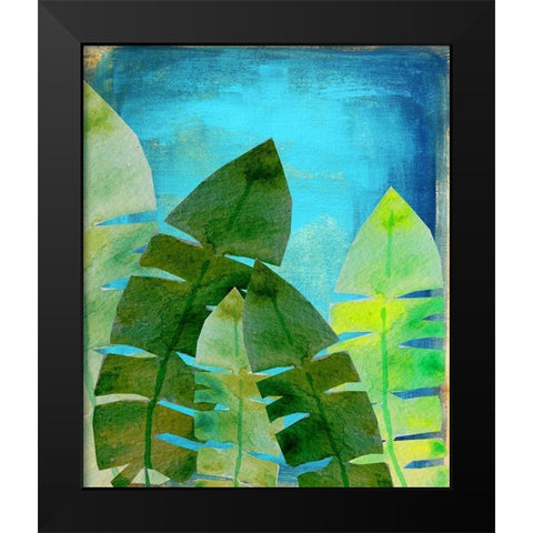 Tropical Palm 1 Black Modern Wood Framed Art Print by Boho Hue Studio