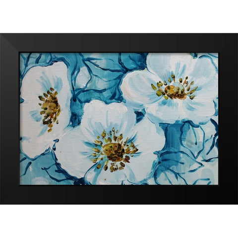 Blossom Bunch 12c Black Modern Wood Framed Art Print by Boho Hue Studio
