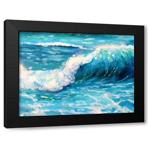 Sea Scroll Black Modern Wood Framed Art Print with Double Matting by Boho Hue Studio