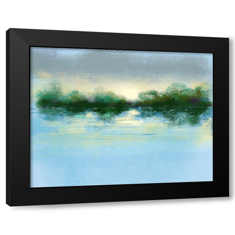 On The Horizon Black Modern Wood Framed Art Print with Double Matting by Boho Hue Studio