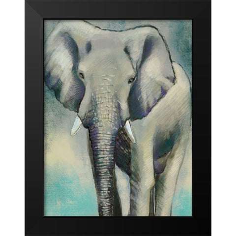 Wild Strong 1 Black Modern Wood Framed Art Print by Boho Hue Studio
