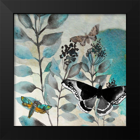 Butteryfly Perspective 2 Black Modern Wood Framed Art Print by Boho Hue Studio