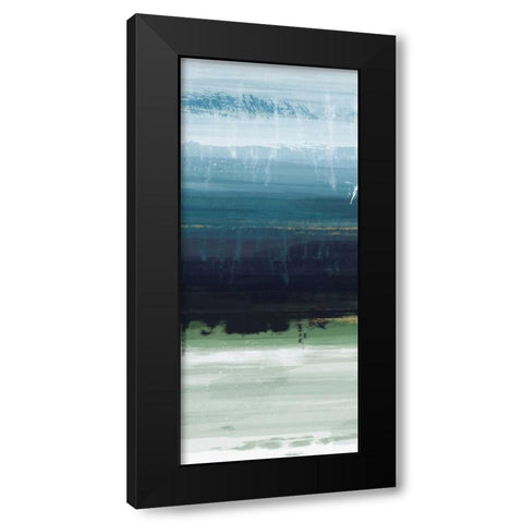 Trio Blues A Black Modern Wood Framed Art Print with Double Matting by Alvarez, Cynthia