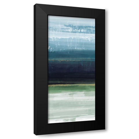 Trio Blues B Black Modern Wood Framed Art Print with Double Matting by Alvarez, Cynthia