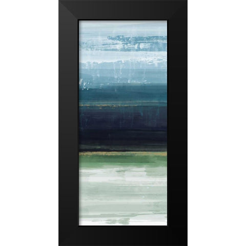 Trio Blues B Black Modern Wood Framed Art Print by Alvarez, Cynthia