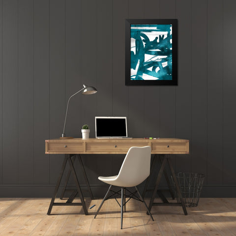Blue Cynthia 1 Black Modern Wood Framed Art Print by Alvarez, Cynthia