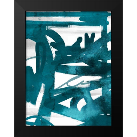 Blue Cynthia 1 Black Modern Wood Framed Art Print by Alvarez, Cynthia