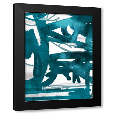 Blue Cynthia 2 Black Modern Wood Framed Art Print with Double Matting by Alvarez, Cynthia