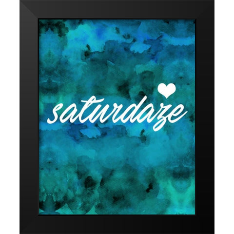 Saturdaze Black Modern Wood Framed Art Print by Alvarez, Cynthia