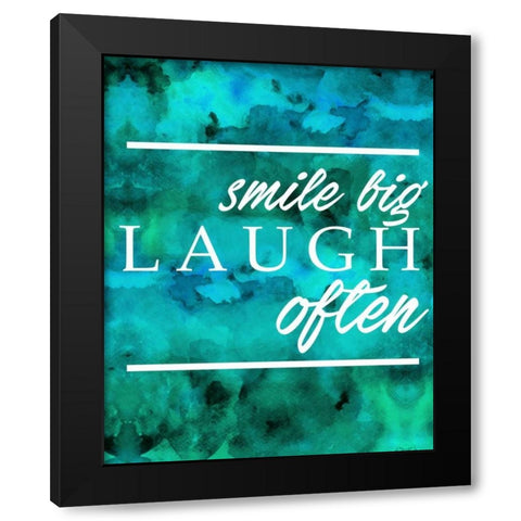Laugh Often Black Modern Wood Framed Art Print with Double Matting by Alvarez, Cynthia