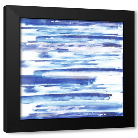 Blue Haze 1 Black Modern Wood Framed Art Print with Double Matting by Alvarez, Cynthia