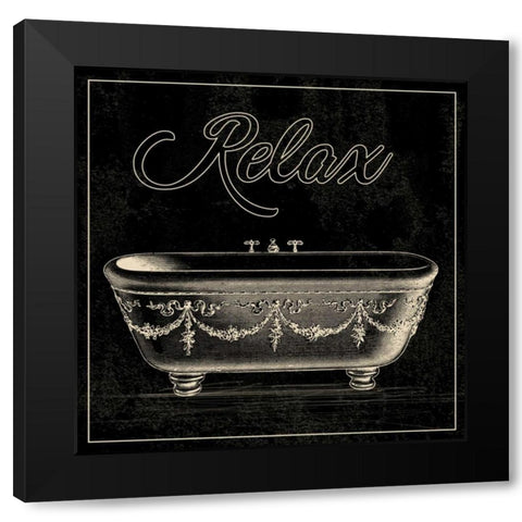 Bath A Black Modern Wood Framed Art Print by Alvarez, Cynthia