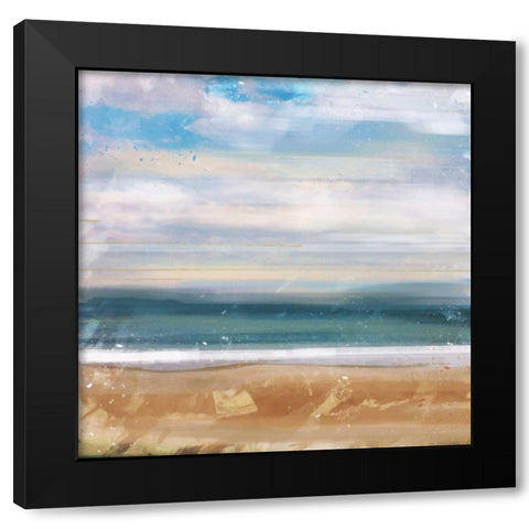 Blue Sea 1 Black Modern Wood Framed Art Print with Double Matting by Alvarez, Cynthia
