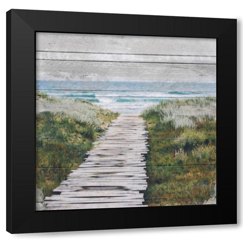 Beach Black Modern Wood Framed Art Print with Double Matting by Alvarez, Cynthia