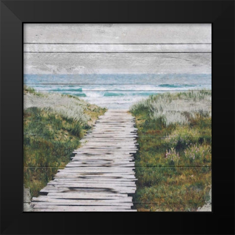 Beach Black Modern Wood Framed Art Print by Alvarez, Cynthia