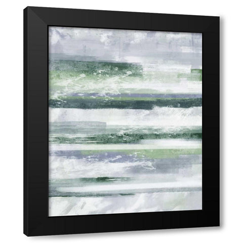 Linear 1 Black Modern Wood Framed Art Print with Double Matting by Alvarez, Cynthia