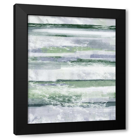 Linear 2 Black Modern Wood Framed Art Print with Double Matting by Alvarez, Cynthia