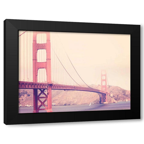 Golden Gate Vintage Black Modern Wood Framed Art Print with Double Matting by Davis Ashley