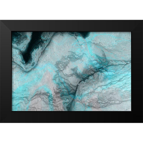 Blue Crevice Black Modern Wood Framed Art Print by Brown, Denise