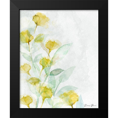 Modern Poppies 1 Black Modern Wood Framed Art Print by Brown, Denise