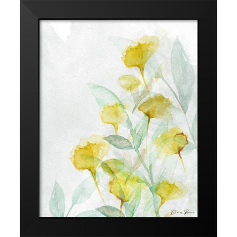 Modern Poppies 2 Black Modern Wood Framed Art Print by Brown, Denise