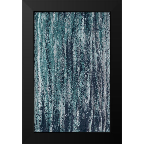 Rain Black Modern Wood Framed Art Print by Brown, Denise