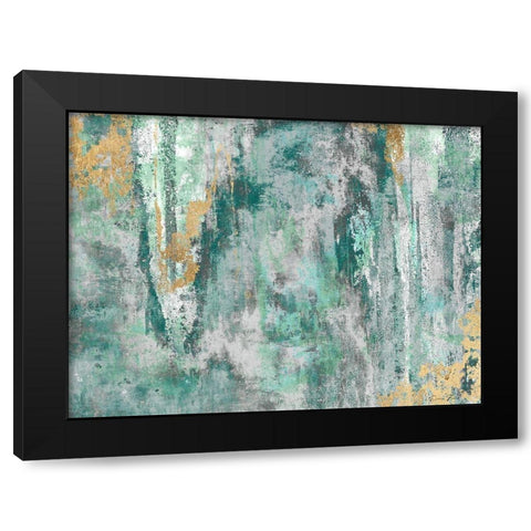 Turquoise Waters Black Modern Wood Framed Art Print with Double Matting by Brown, Denise