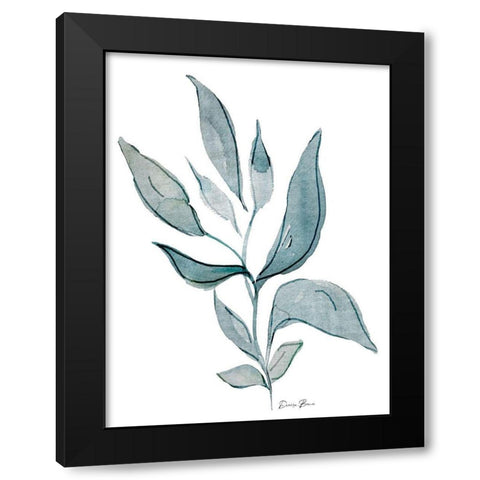 Watercolor Botanical 1 Black Modern Wood Framed Art Print by Brown, Denise