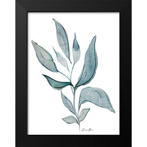 Watercolor Botanical 1 Black Modern Wood Framed Art Print by Brown, Denise