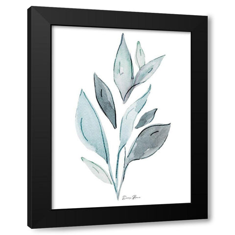 Watercolor Botanical 2 Black Modern Wood Framed Art Print by Brown, Denise