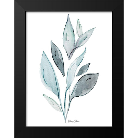 Watercolor Botanical 2 Black Modern Wood Framed Art Print by Brown, Denise