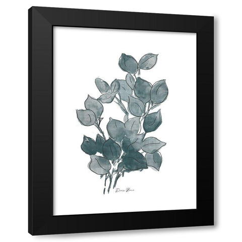 Outlined Stem 2 Black Modern Wood Framed Art Print with Double Matting by Brown, Denise