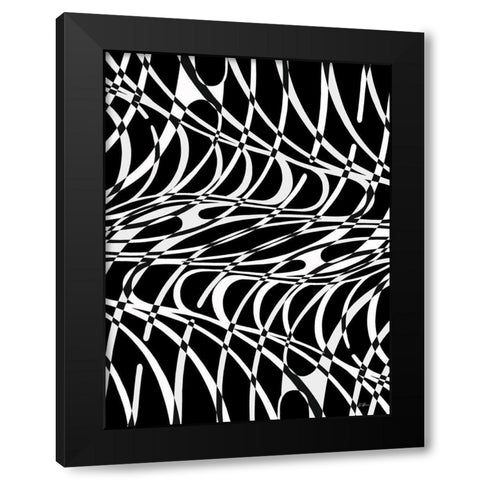 Curvature Black Modern Wood Framed Art Print by Brown, Denise